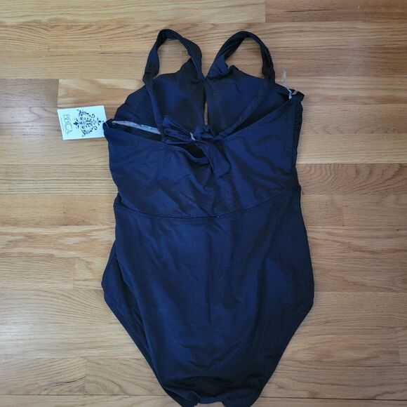Becca by Rebecca Virtue Fine Line Tessa Crossover High Neck One-Piece Si… - Picture 8 of 15